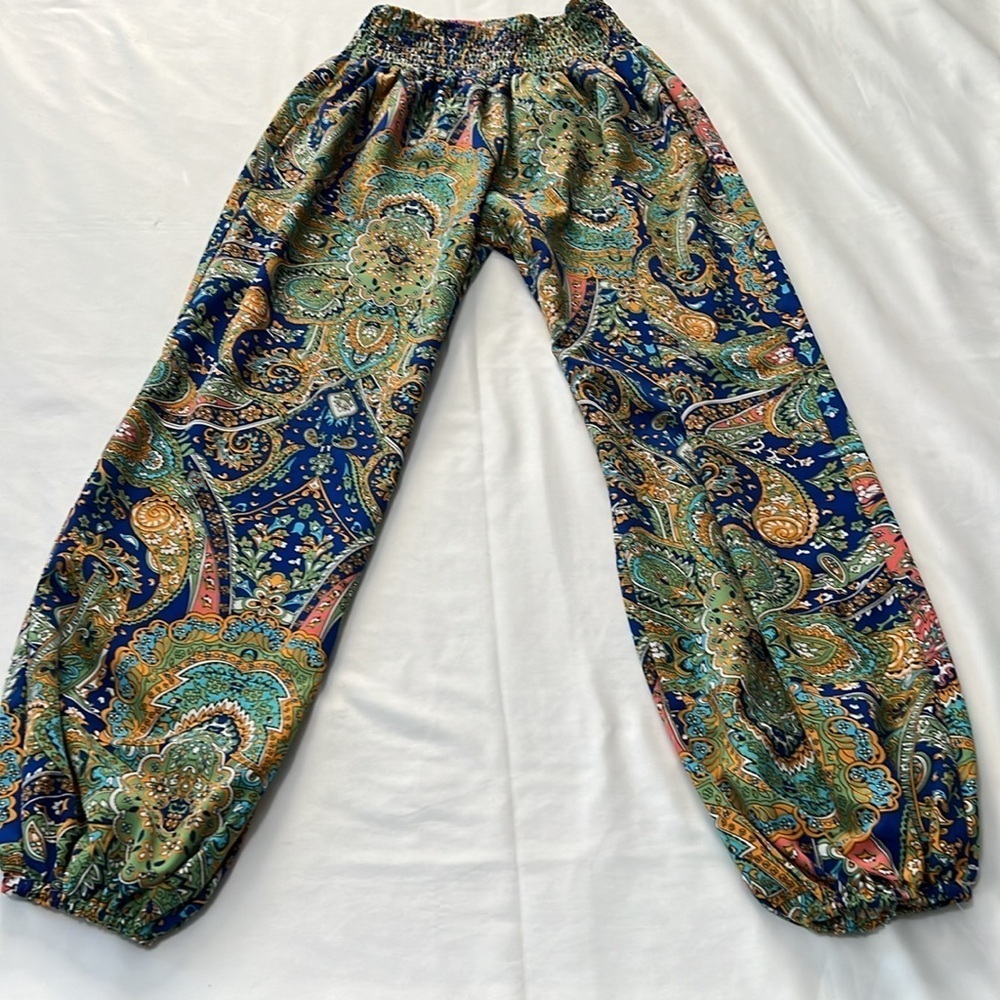 Shein Silky Boho Printed Pants (3 pair) - Picture 6 of 7